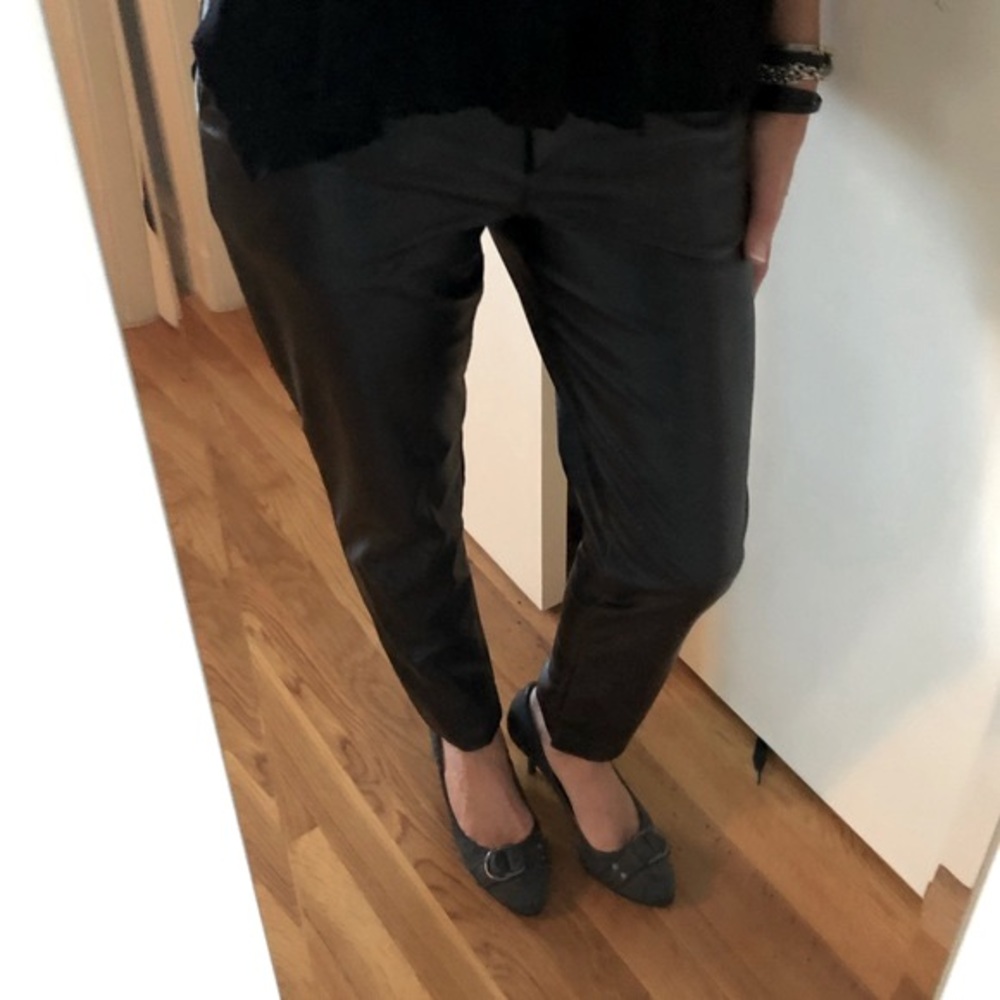 Barena Venezia Black Vegan Leather Pants - Picture 3 of 8